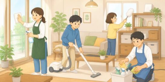 大掃除のイラスト