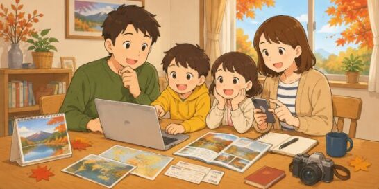 秋の旅行計画イメージ