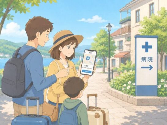 旅行先で病院を探す