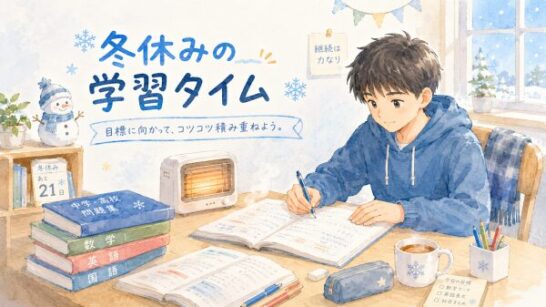 中学生・高校生の冬休み勉強イメージ