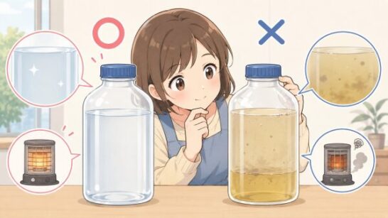 変質灯油の見分け方イメージ