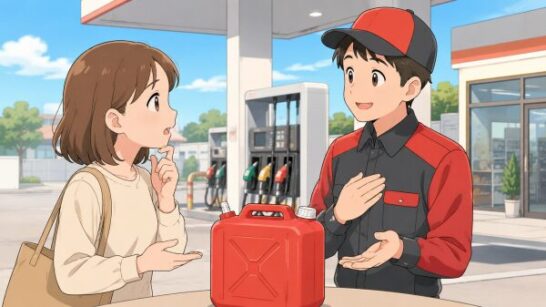 灯油をガソリンスタンドへ相談するイメージ