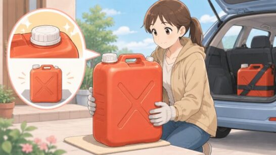 灯油を安全に運ぶためのポリタンクイメージ