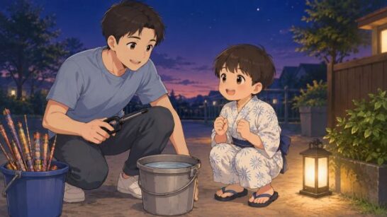 子どもと花火を安全に楽しむ準備イメージ