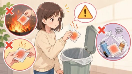 カイロ処分でやってはいけないことイメージ