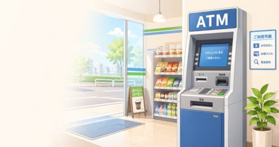コンビニのATMのイラスト