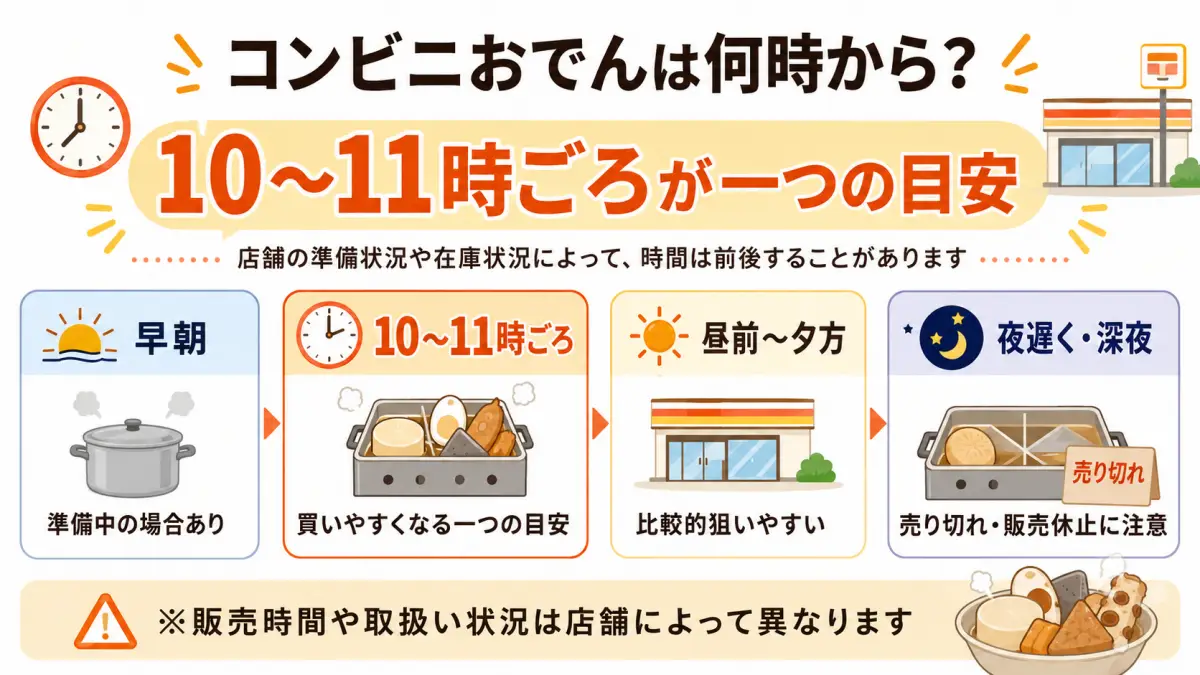コンビニおでんは何時から買えるかを整理した結論早見図
